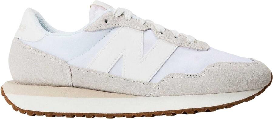 New Balance Dames 237 Classic suède sneakers (Wit Gum)