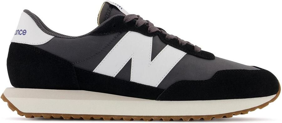 New Balance Dames 237 Classic suède sneakers (Zwart Wit Gum)