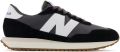 New Balance Dames 237 Classic suède sneakers (Zwart Wit Gum) - Zwart