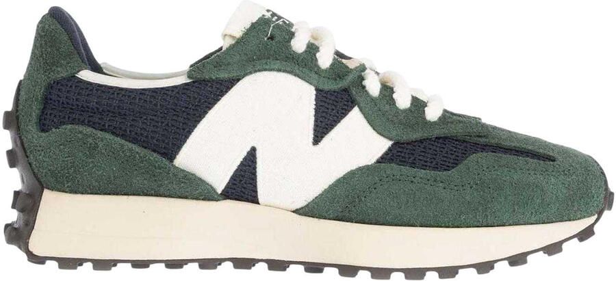 New Balance Heren 327 suède casual sneakers met sleehak (Groen)