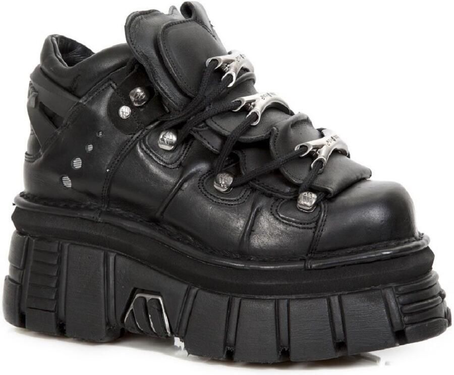 New Rock 106-S29 TORENSCHOENEN metalen zwart lederen biker punk gotische laarzen