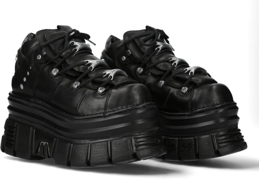New Rock M-106-C178 Zwarte Toren Gothic Punk Chunky Enkellaarsjes