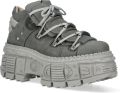 New Rock M-106WALL-C63 Grijze leren Urban Gothic enkellaarsjes - Grijs