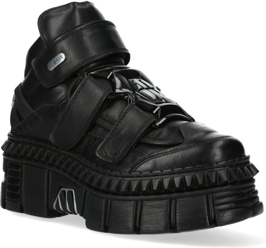New Rock metalen leren enkellaarzen-WALL285-S3
