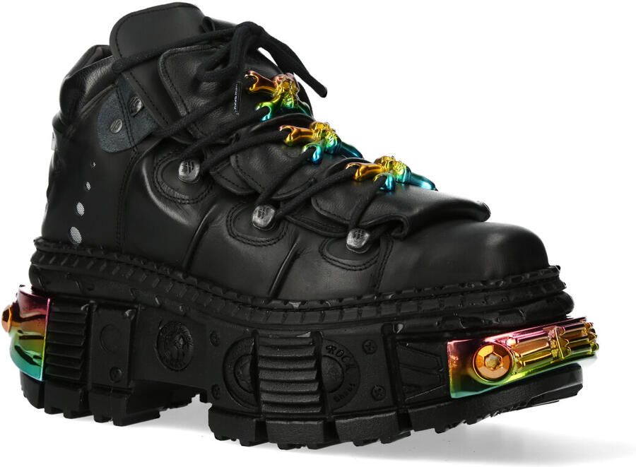 New Rock Platform leren enkellaarzen-WALL106-S23