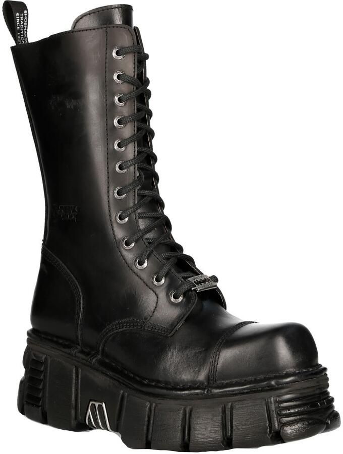 New Rock unisex metalen zwarte techno bikerlaarzen M-MILI211C-C1