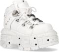 New Rock Unisex wit lederen gotische punklaarzen M-TANK106-C1 - Wit