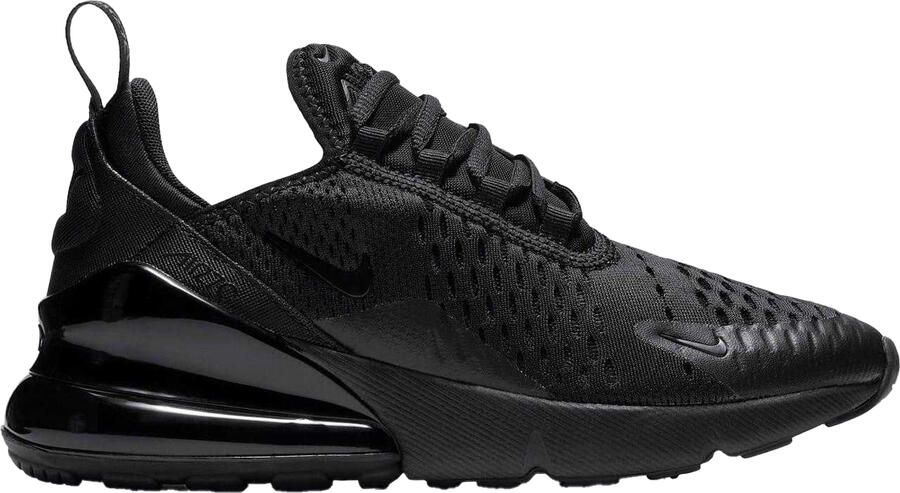 Nike Air Max 270 React Swoosh-sportschoenen voor kinderen (Drievoudig zwart)