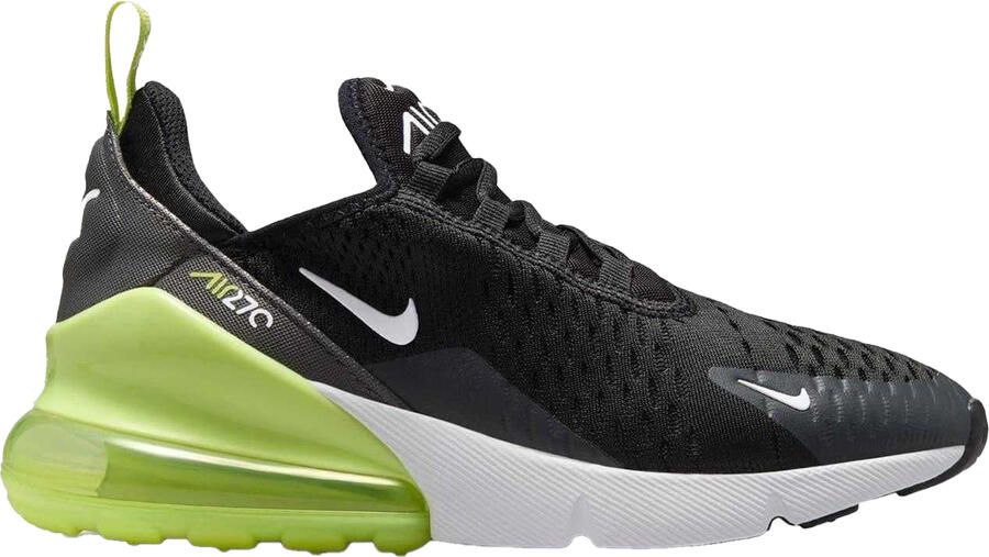 Nike Air Max 270 React Swoosh-sportschoenen voor kinderen (Zwart Lemon)