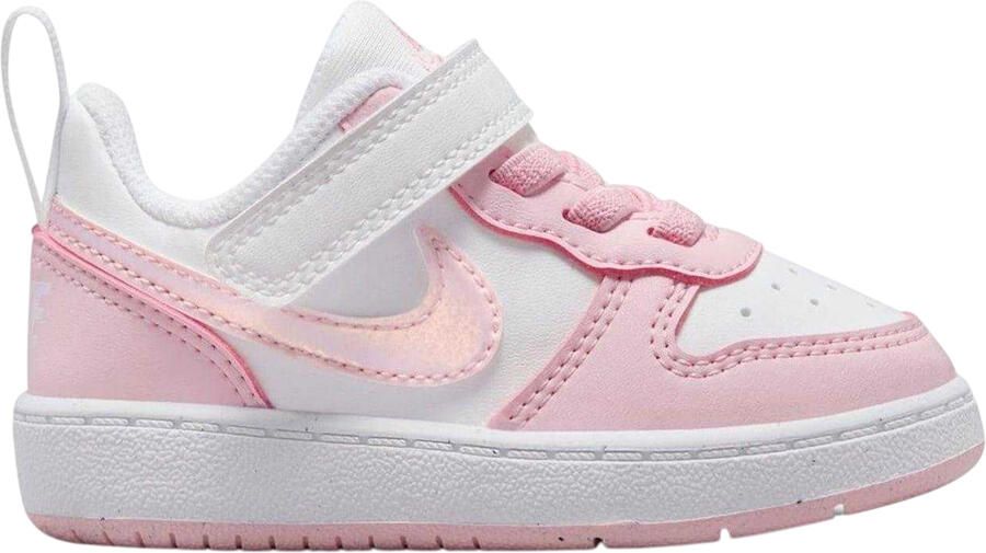Nike Borough leren sportschoenen voor kinderen jongeren (Wit Roze)