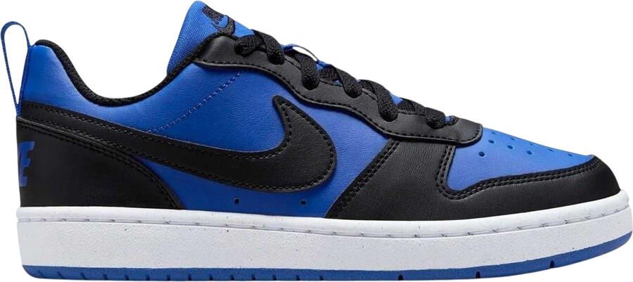 Nike Borough Low Recraft leren platte sneakers voor kinderen (Royaal Blauw Zwart)