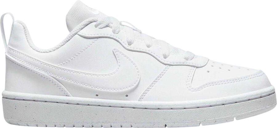 Nike Borough Low Recraft leren platte sneakers voor kinderen (Wit)
