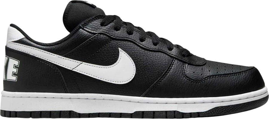Nike Heren Court Borough Swoosh Leren Trainers (Zwart Wit)