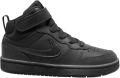 Nike Hoge sneakers voor jongens van Court Borough (Drievoudig zwart) - Zwart