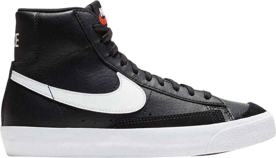 Nike Kinder Blazer 77 Leren Hoge Sneakers (Zwart Wit)