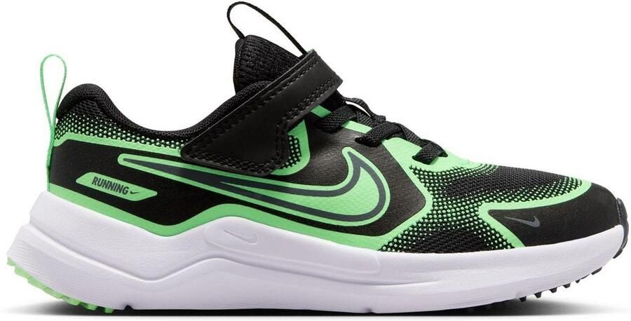 Nike Kinder Kinder Cosmic klittenbandschoenen (Zwart Groen)