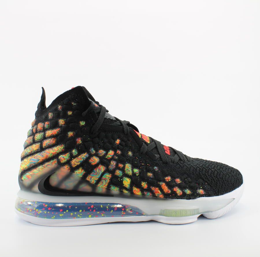 Nike Lebron XVII Zwart Textiel Unisex Lace Up Trainers BQ3178 005