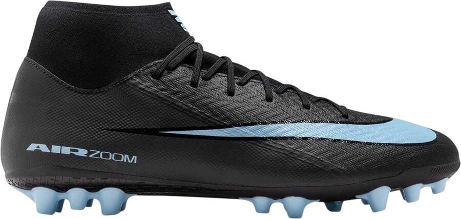 Nike Mercurial Superfly 10 Academy voetbalschoenen voor heren van leer voor kunstgras (ZWART BLAUW)