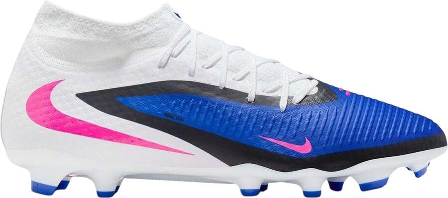 Nike Phantom 6 Academy voetbalschoenen voor heren voor harde ondergrond (Blauw Wit Roze)