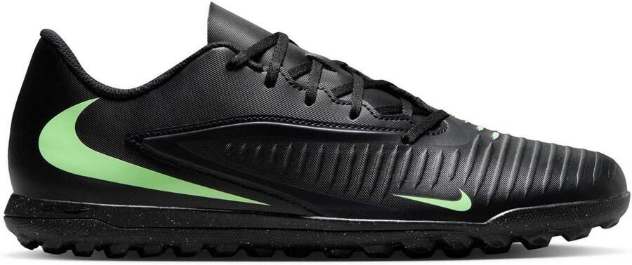 Nike Phantom 6 platte voetbalschoenen voor volwassenen (unisex) (Zwart Groen)