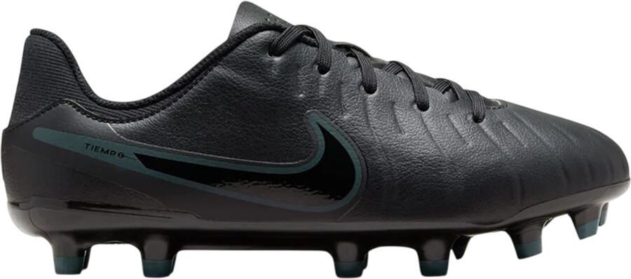Nike Tiempo Legend 10 voetbalschoenen voor kinderen voor harde ondergrond (Zwart Groen)