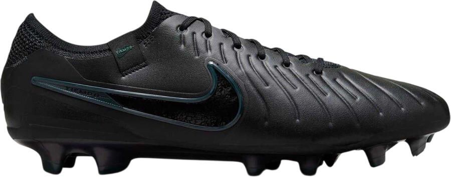 Nike Unisex voetbalschoenen voor volwassenen: Tiempo Legend 10 Elite voor harde ondergrond (Zwart Groen)
