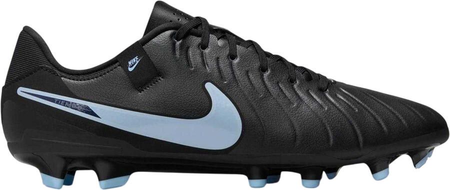 Nike Unisex voetbalschoenen voor volwassenen: Tiempo Legend 10 van leer voor harde ondergrond (Zwart)