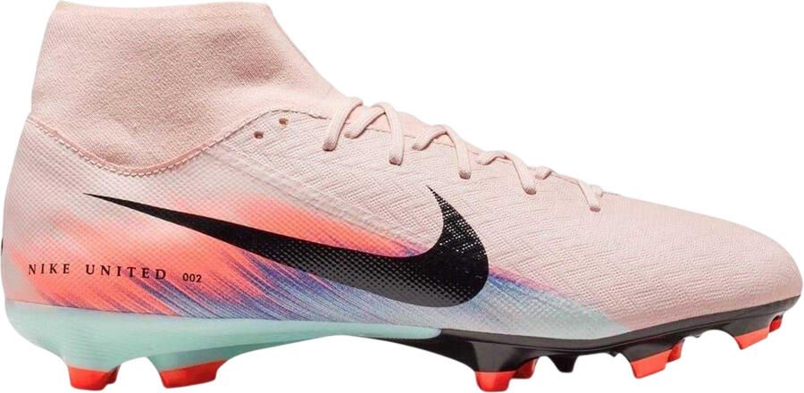 Nike Unisex Zoom Mercurial Superfly 10 Academy voetbalschoenen voor volwassenen voor harde ondergrond (Roze Blauw)