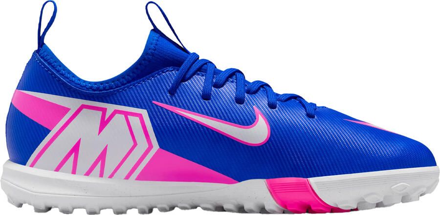Nike Zoom Mercurial Vapor 16 voetbalschoenen voor kinderen (Blauw Wit Roze)