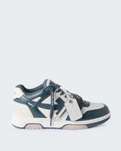 Off White Heren out of office sneaker met donkerblauw