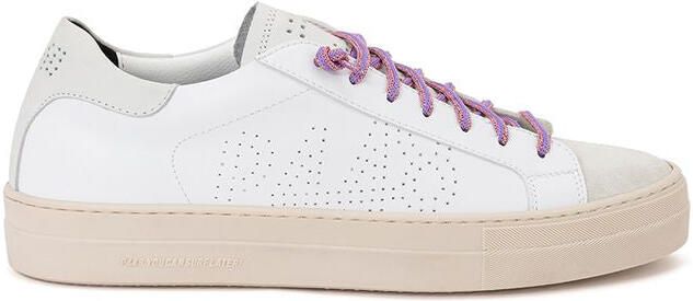 P448 Witte Leren Atletische Sneakers