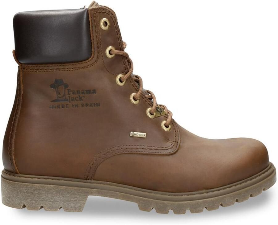 Panama Jack 03 GTX C1 Heren Bark Brown Waterdichte Leren Enkellaarsjes