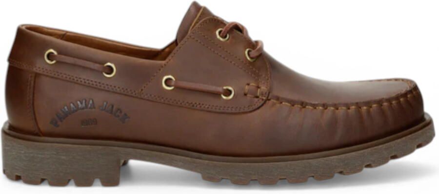 Panama Jack Heren Waterdichte Bark Bruine Leren Veteraarsjes Boot C5