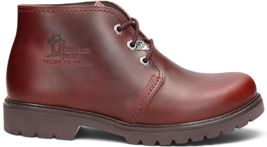 Panama Jack Waterdichte Veterboots van Bordeauxrood Leer voor Heren Bota C77