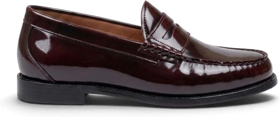 Paul Andrew heren penny loafers van bordeauxrood lakleer Joseph