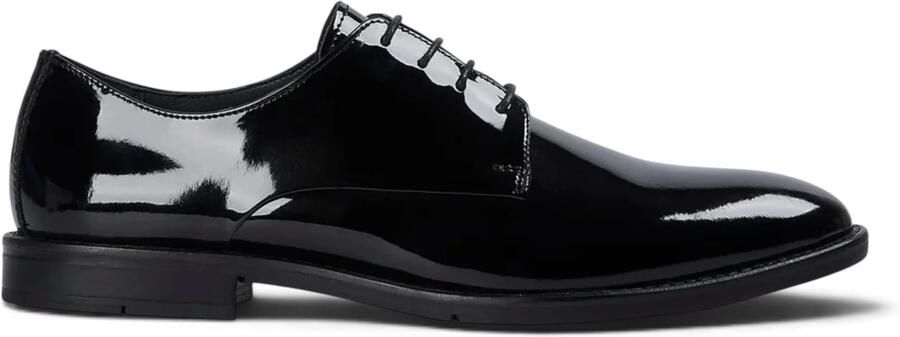 Paul Andrew herenschoenen van zwart lakleer effen derby Beaumont