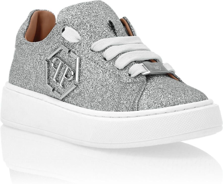 Philipp Plein Glitter Lo-Top Sneakers Hexagon