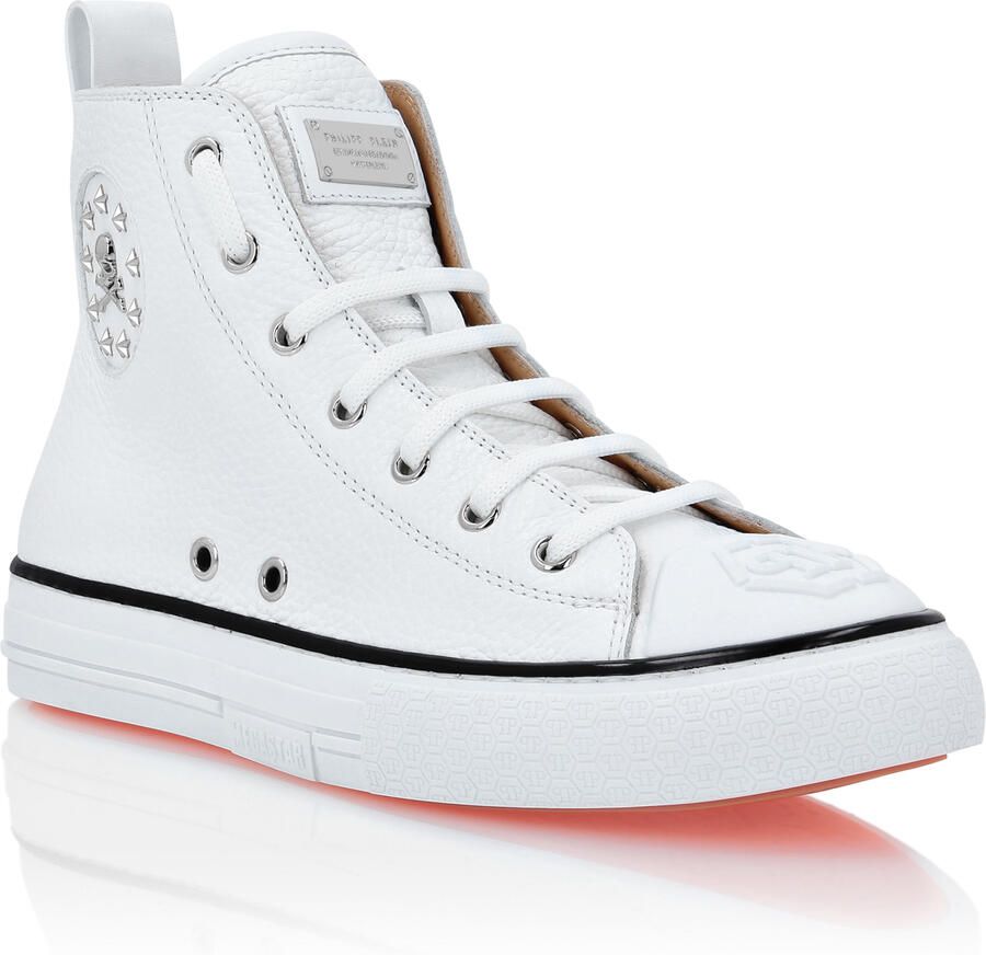 Philipp Plein Leather Hi-Top Sneakers Megastar