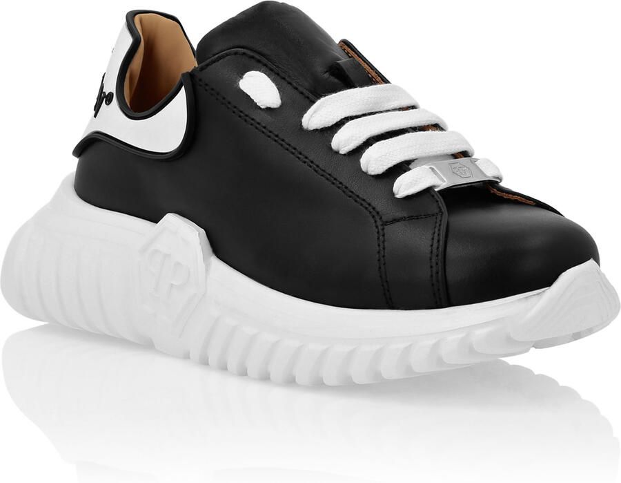Philipp Plein Leather Lo-Top Sneakers Hexagon Insert Sole And Plein