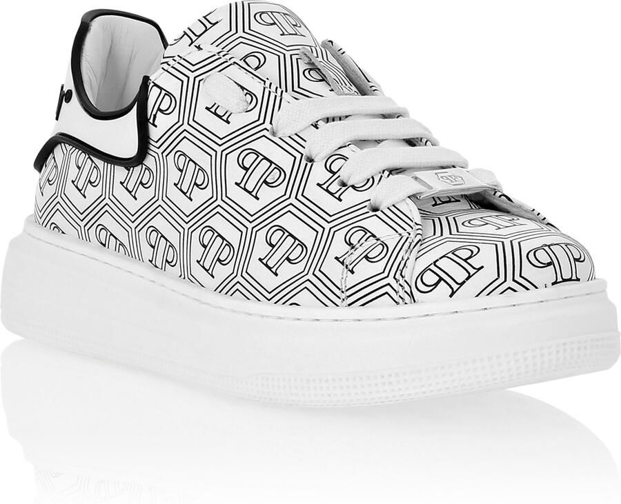Philipp Plein Leather Lo-Top Sneakers Monogram