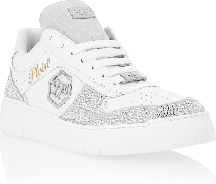 Philipp Plein Low Top Sneakers Mix Strass Cocco
