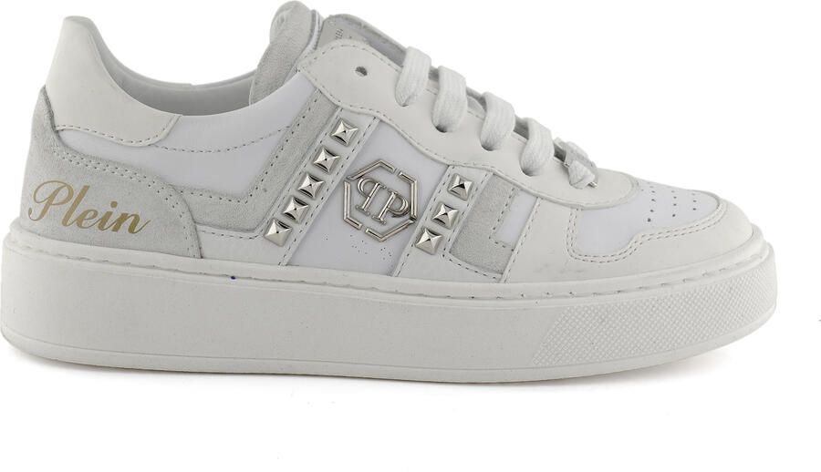Philipp Plein Mix Materials Low-Top Sneakers With Studs