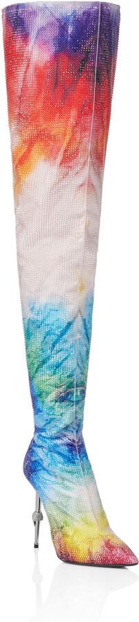 Philipp Plein Overknee Laarzen Met Hoge Hak Tie Dye