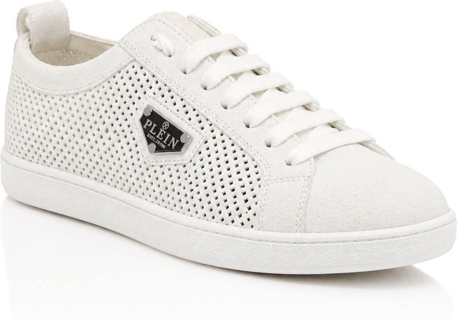 Philipp Plein Perforated Suede Low-Top Sneakers