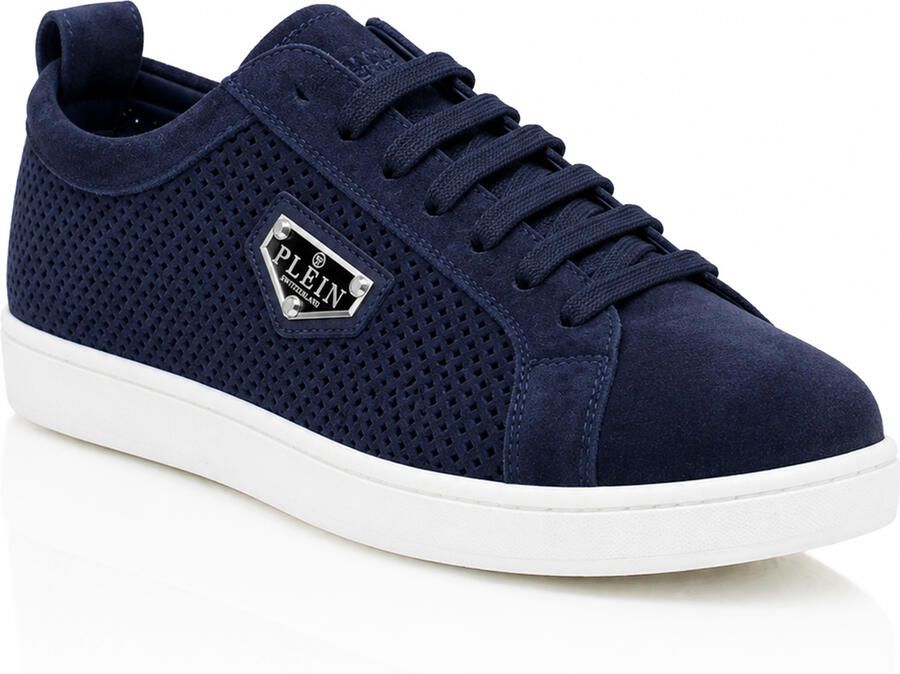 Philipp Plein Perforated Suede Low-Top Sneakers