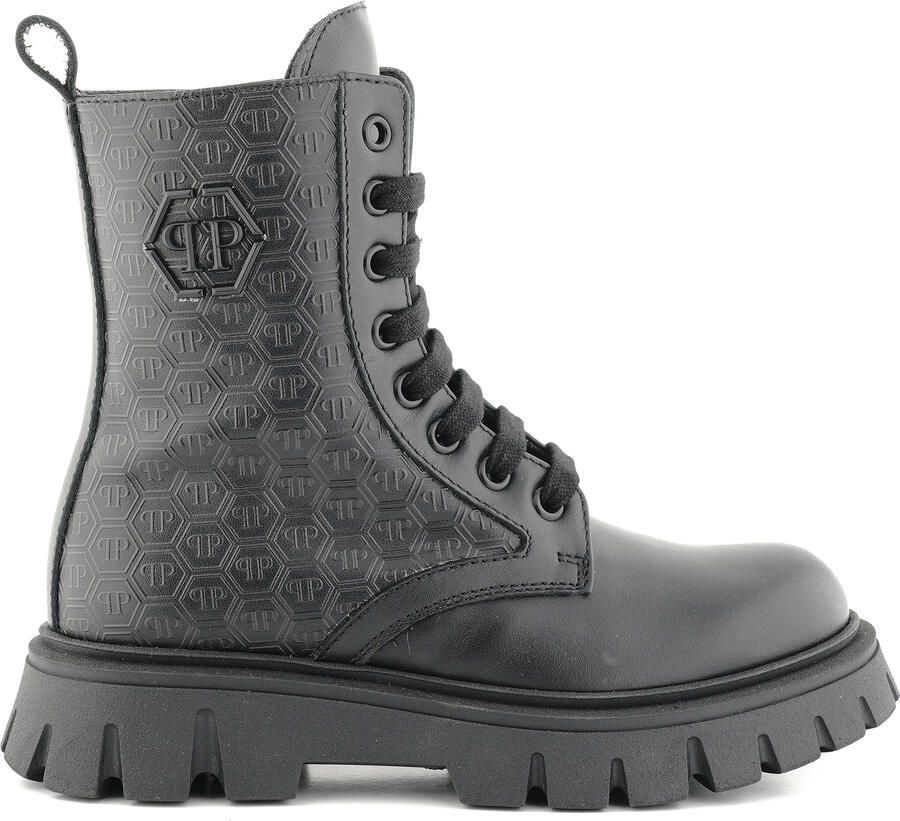 Philipp Plein Platte Enkellaarsjes Hexagon