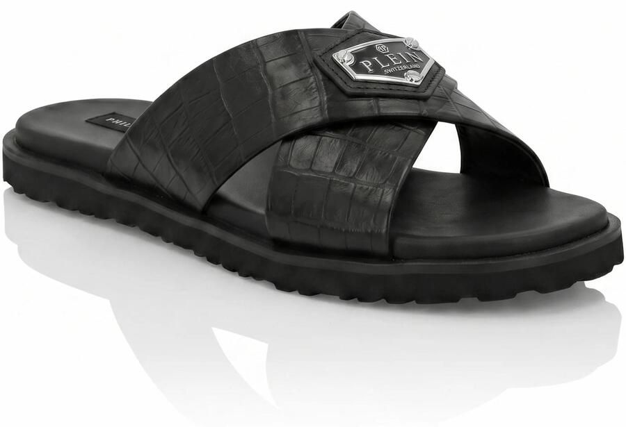 Philipp Plein Platte Sandalen Cocco