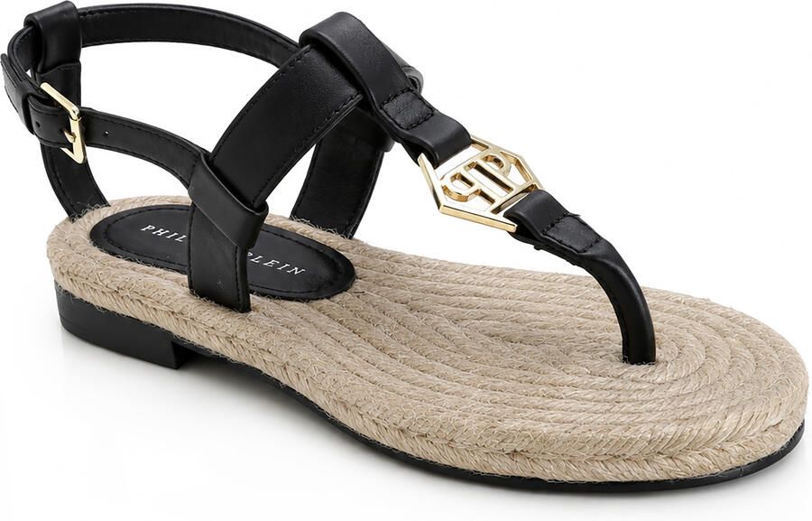 Philipp Plein Platte Sandalen Hexagon
