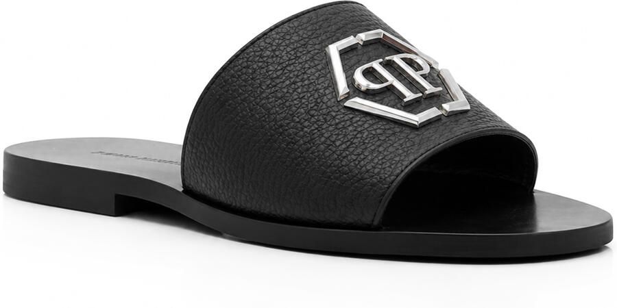 Philipp Plein Platte Sandalen Hexagon
