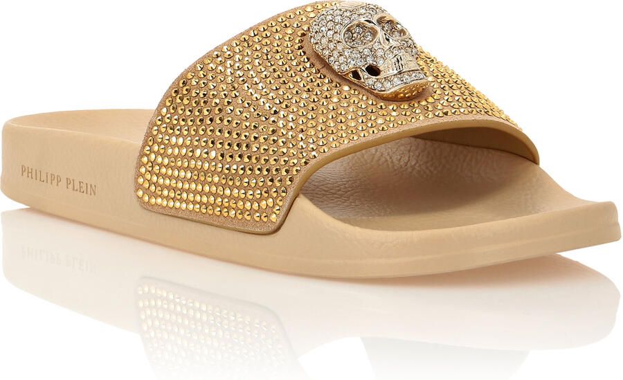 Philipp Plein Platte Sandalen Skull
